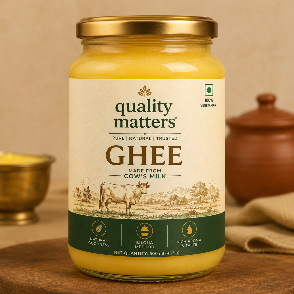 The Real Deal on Organic A2 Cow Ghee in India (2026): A No-Nonsense Guide Cow ghee, grass-fed ghee, Bilona ghee, Desi cow ghee.